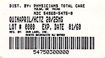 Quinapril Hydrochloride and Hydrochlorothiazide